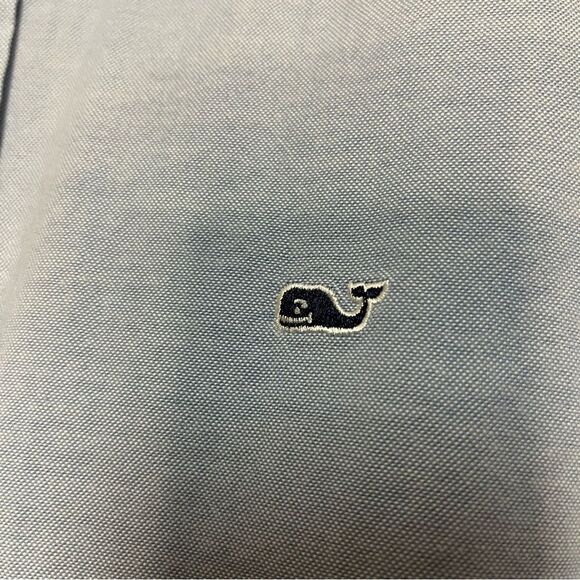 Vineyard Vines Whale Shirt Button Down Women’s XL 18 Blue Prep Cotton - Picture 8 of 11